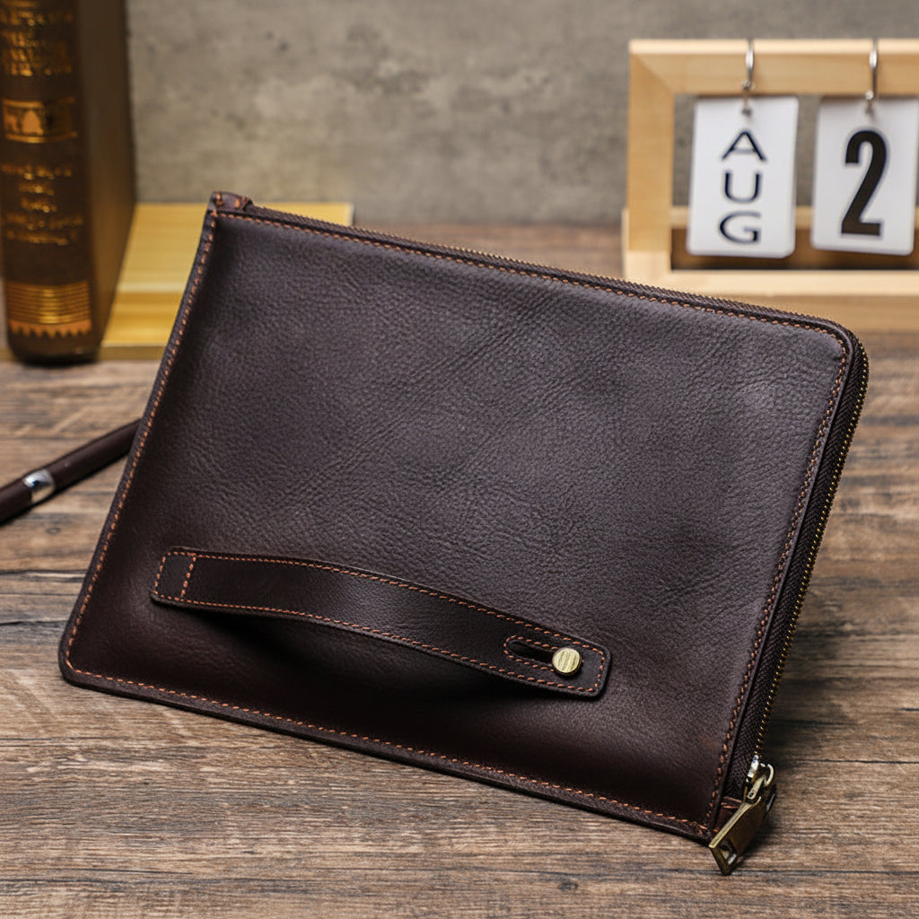 Retro Zippered Tablet Sleeve with Handle for 11-inch iPad Pro