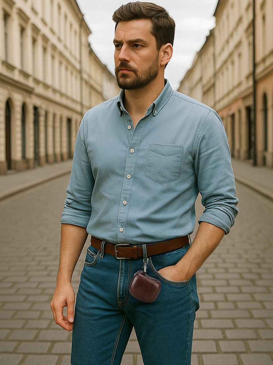 Protective Leather Case with Clip for Powerbeats Pro 2