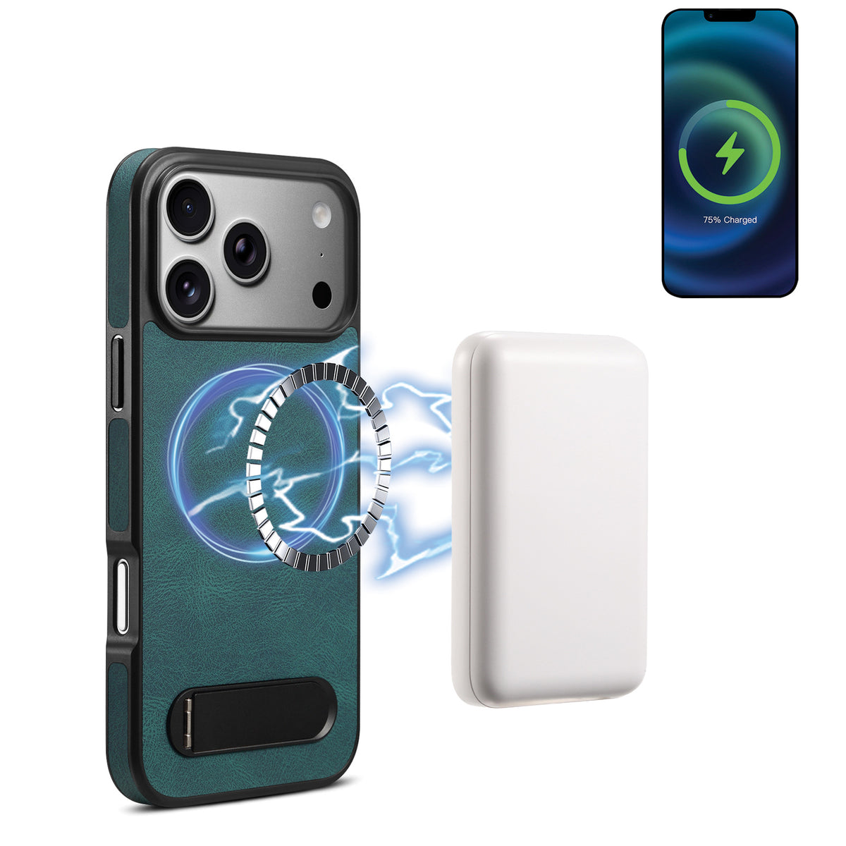 Soft-Touch MagSafe-Compatible Case with Stand for iPhone 17 Pro / 18 Pro Max