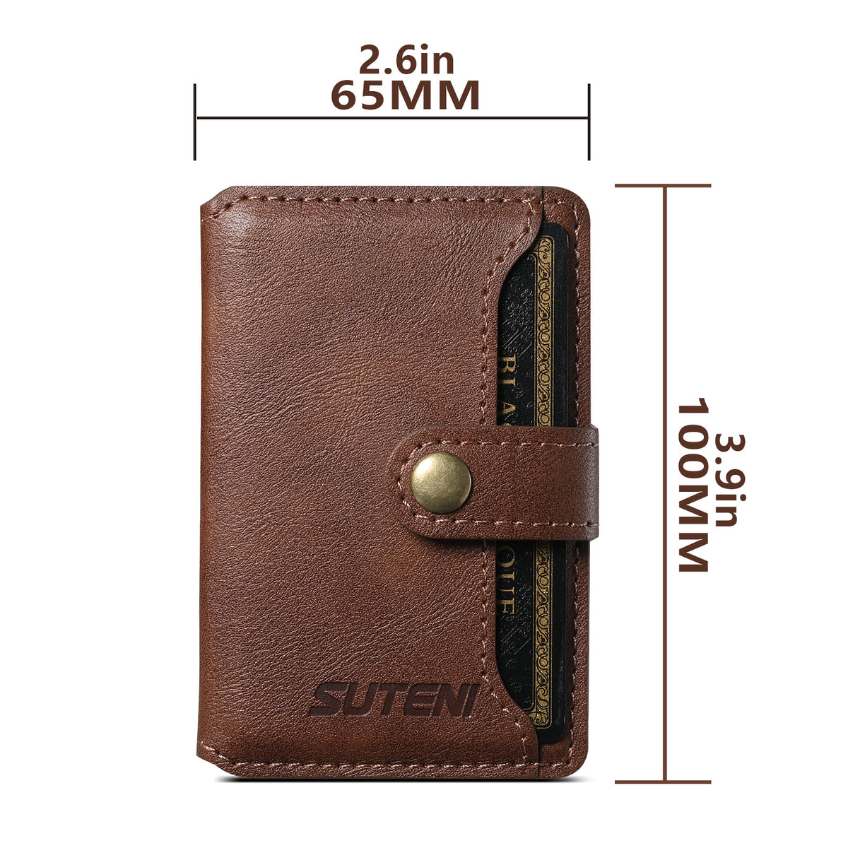 Universal MagSafe-Compatible PU Leather Card Holder for iPhone & Android Phones