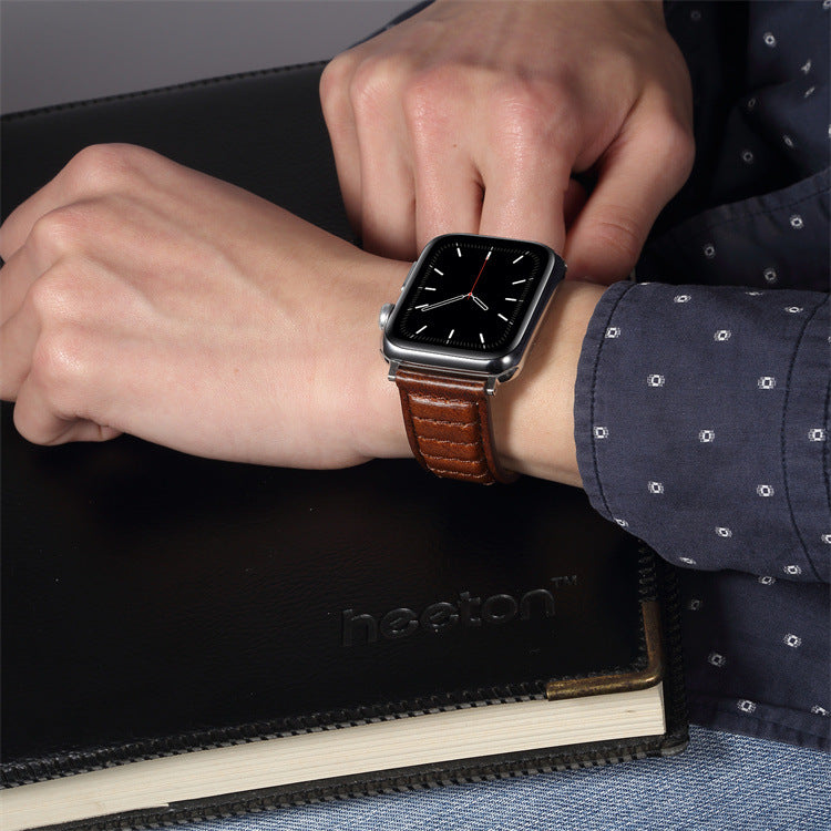 Genuine Cowhide Leather Apple Watch Band H01