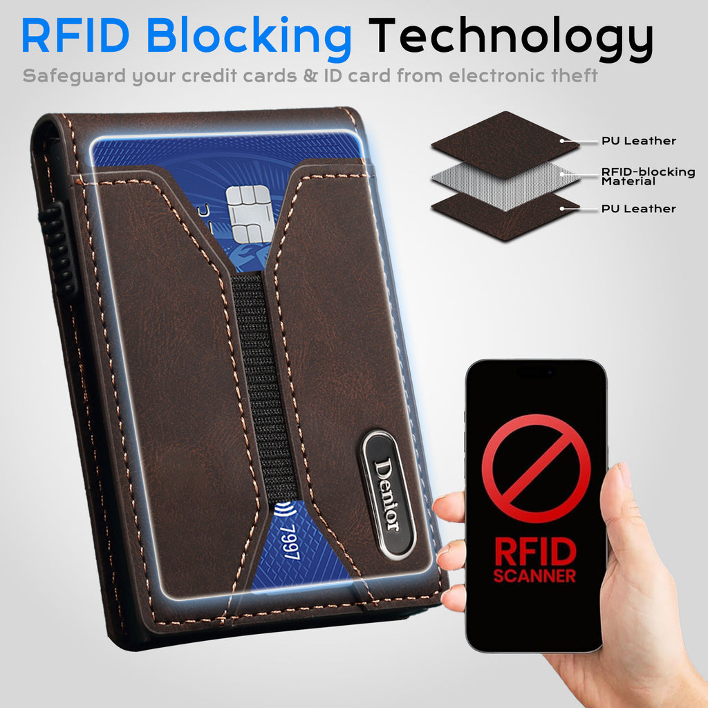 PU Leather MagSafe Wallet Case with Large Card Storage