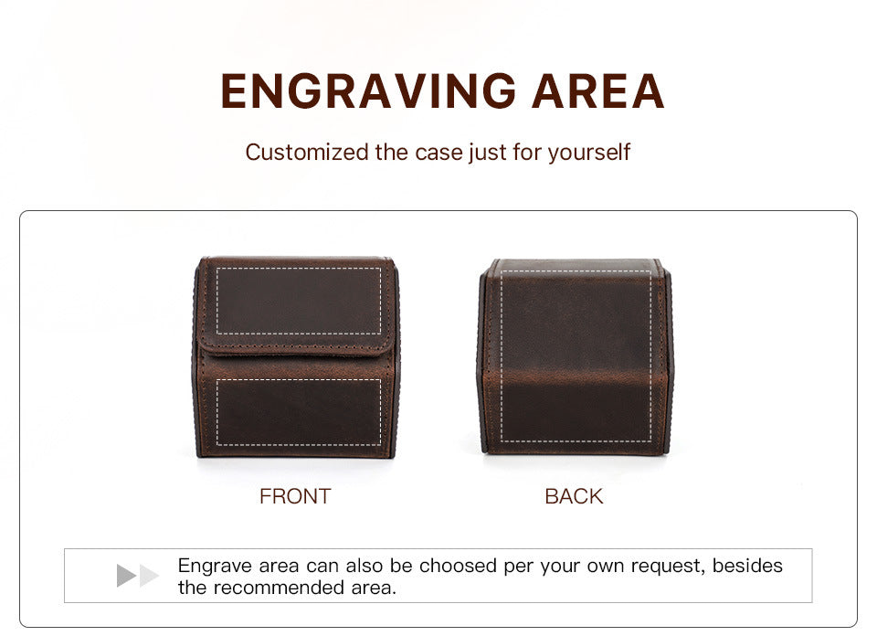 Handcrafted Hexagon Leather Luxury Watch Travel Case