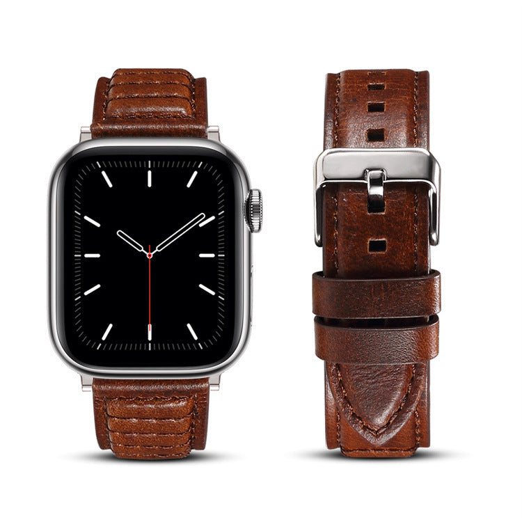 Genuine Cowhide Leather Apple Watch Band H01