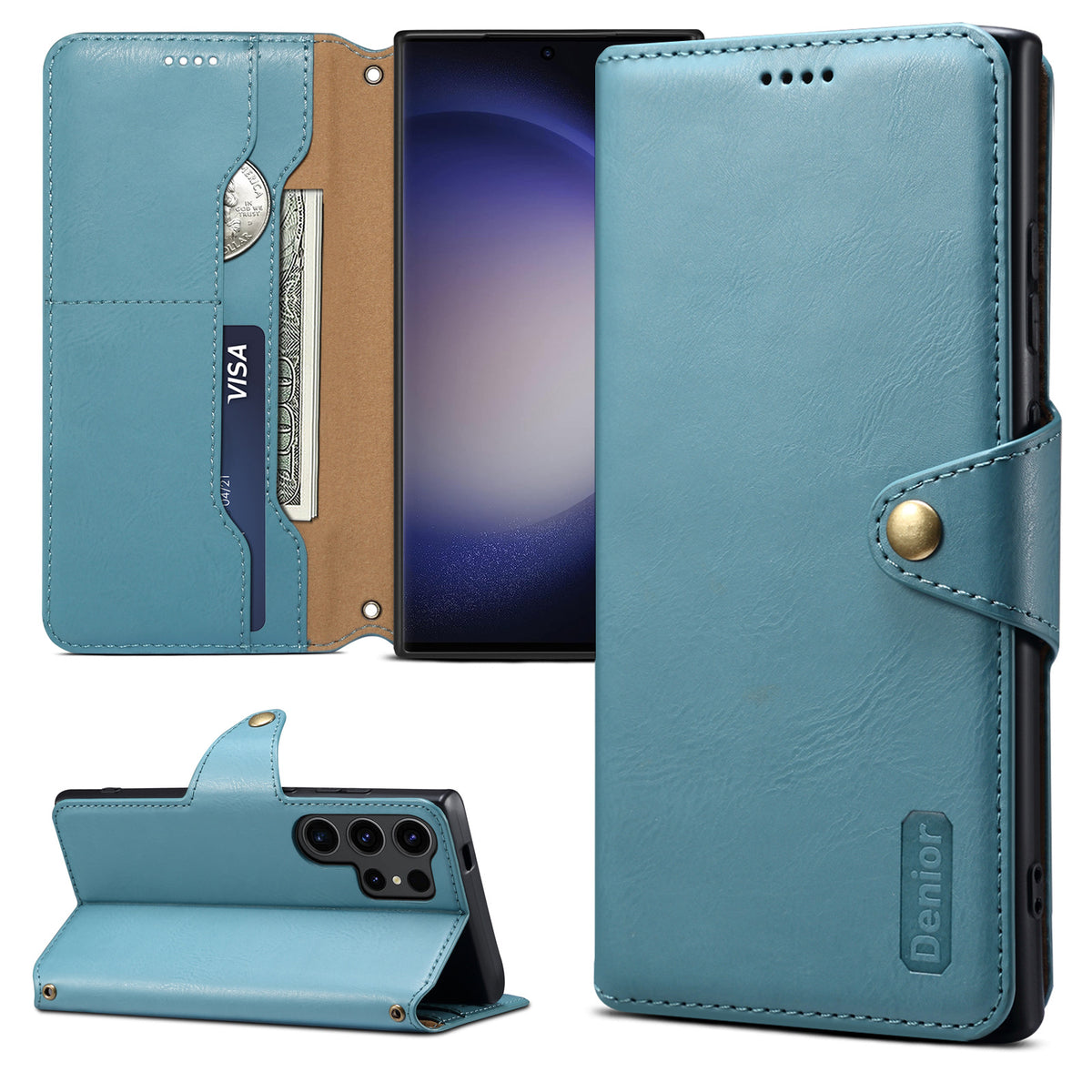 Retro PU Leather Flip Wallet Case for Samsung Galaxy S23/S24/S25/S26 & A Series