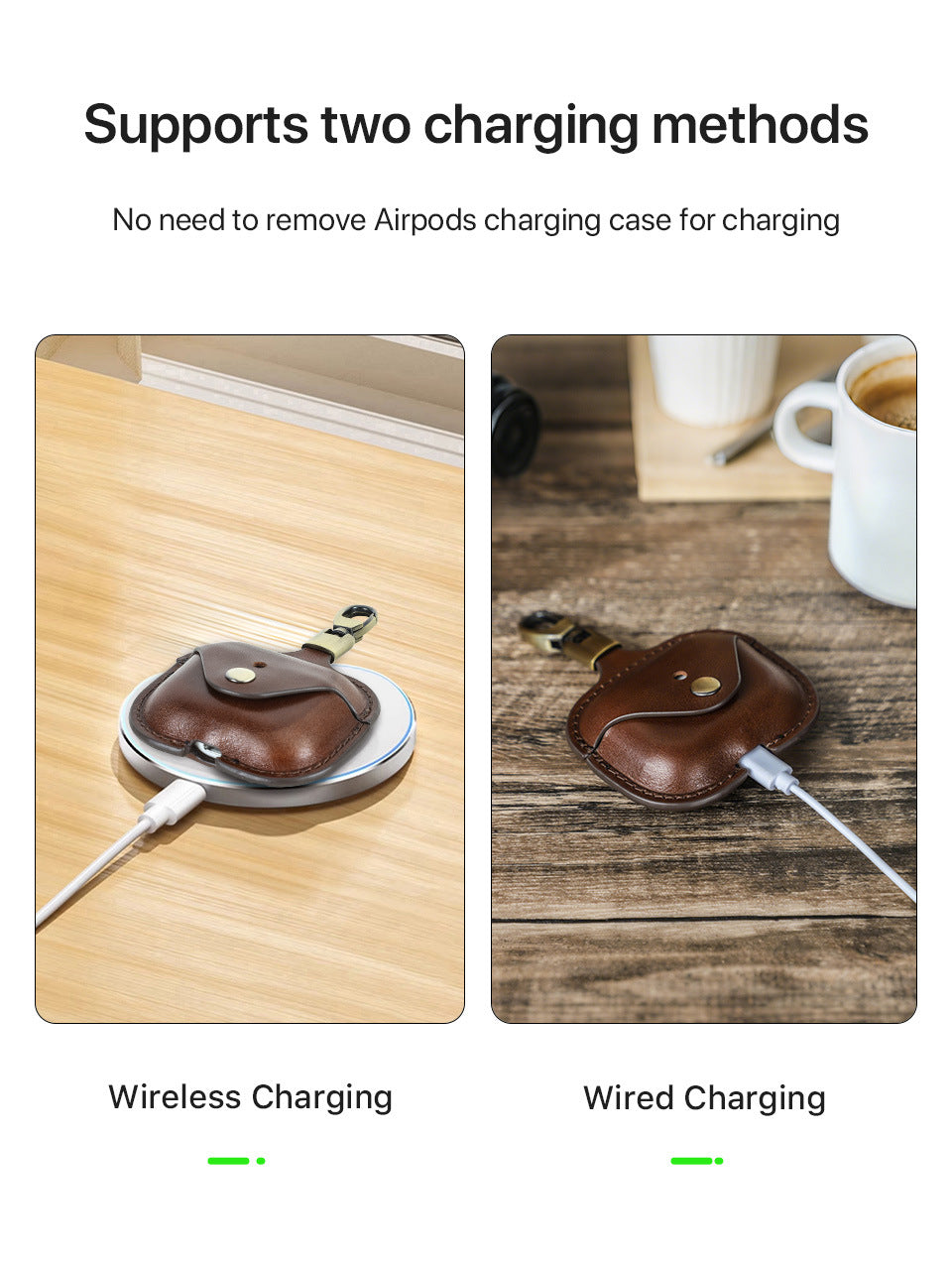 Portable Leather Case with Clip for AirPods Pro 3