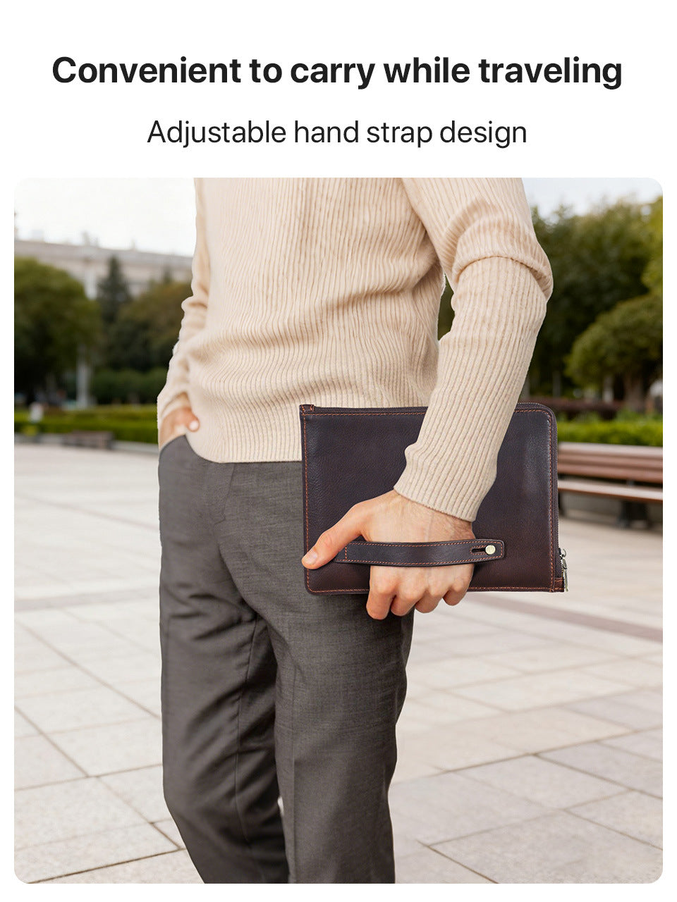 Retro Zippered Tablet Sleeve with Handle for 11-inch iPad Pro