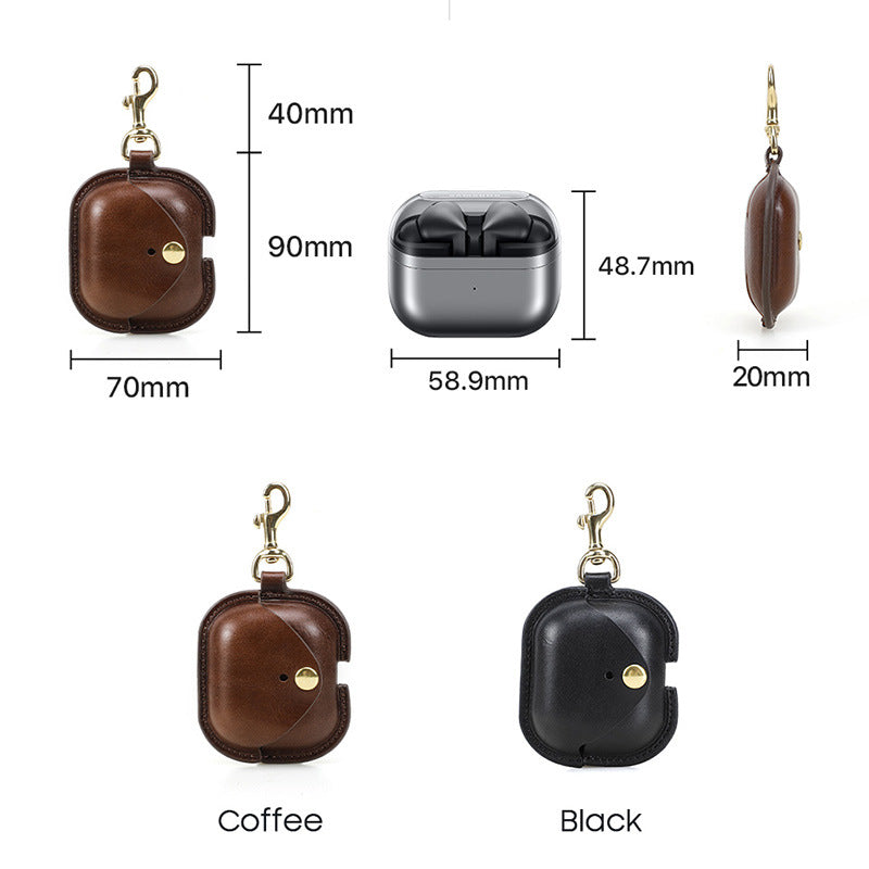 Premium Leather Protective Case for Samsung Galaxy Buds3