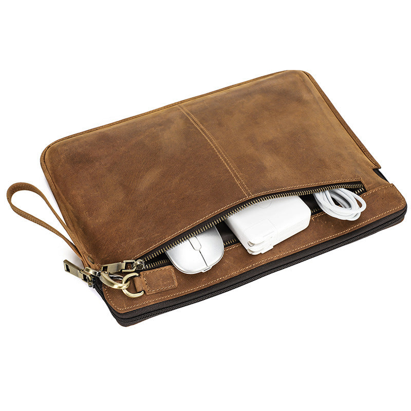 Genuine Cowhide Leather Sleeve for 14-inch MacBook Pro