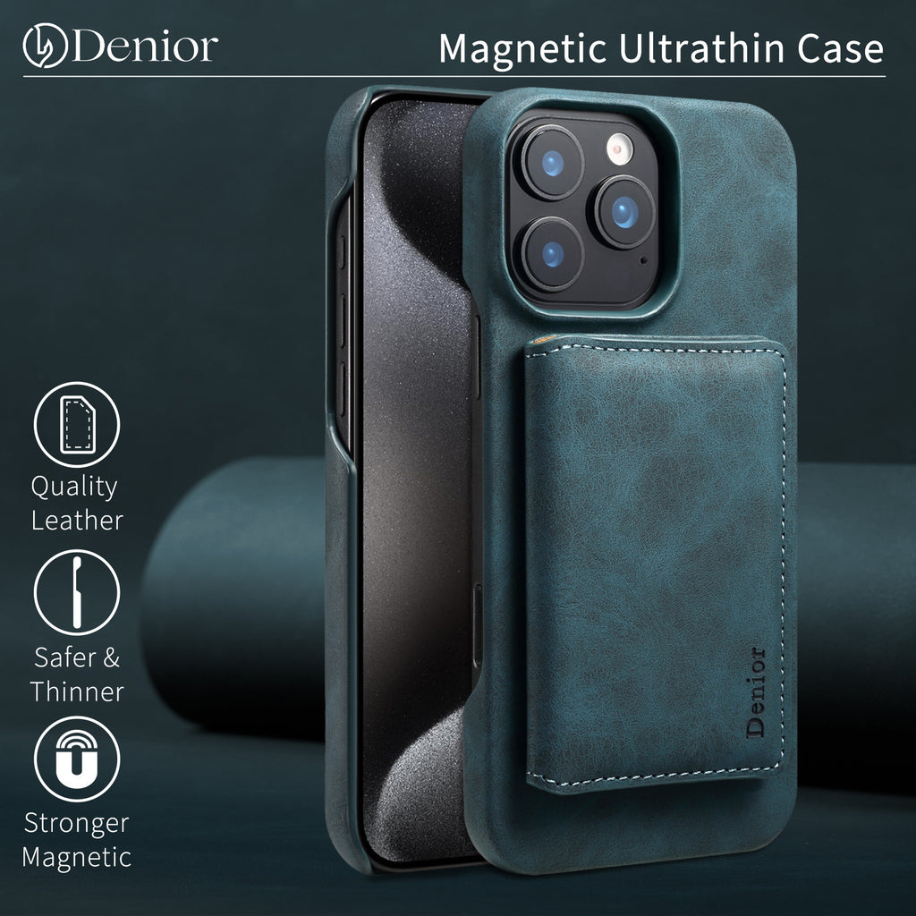 MagSafe-Compatible Case with Stand & Detachable Card Holder for iPhone 16 Pro / 17 Series