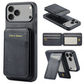 MagSafe-Compatible PU Leather Case with Detachable Card Holder for iPhone 11-17 series