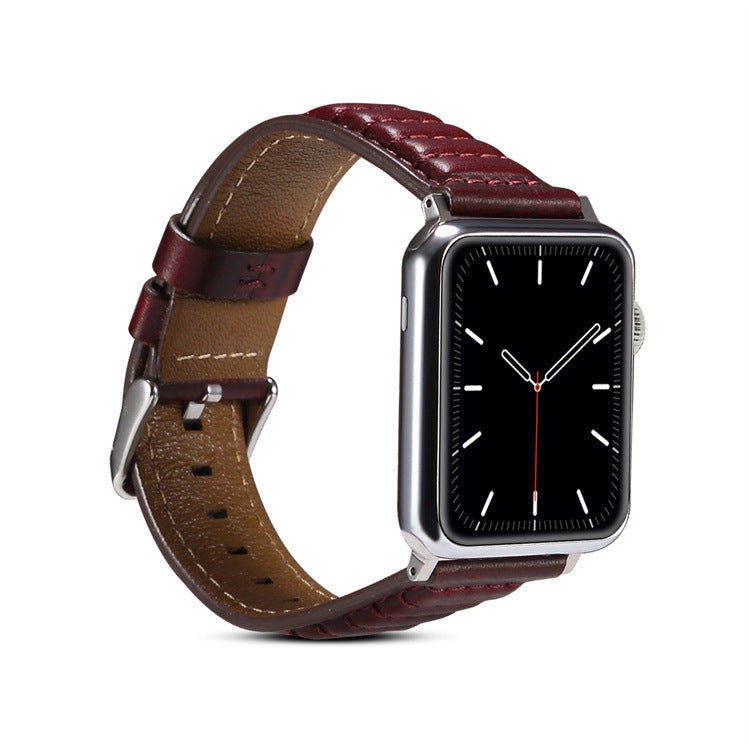 Genuine Cowhide Leather Apple Watch Band H01