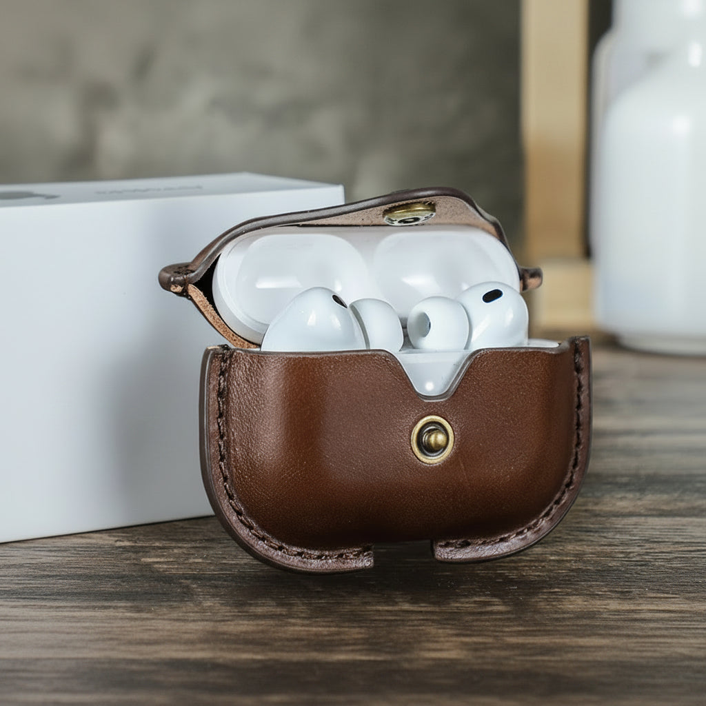 Portable Leather Case with Clip for AirPods Pro 3