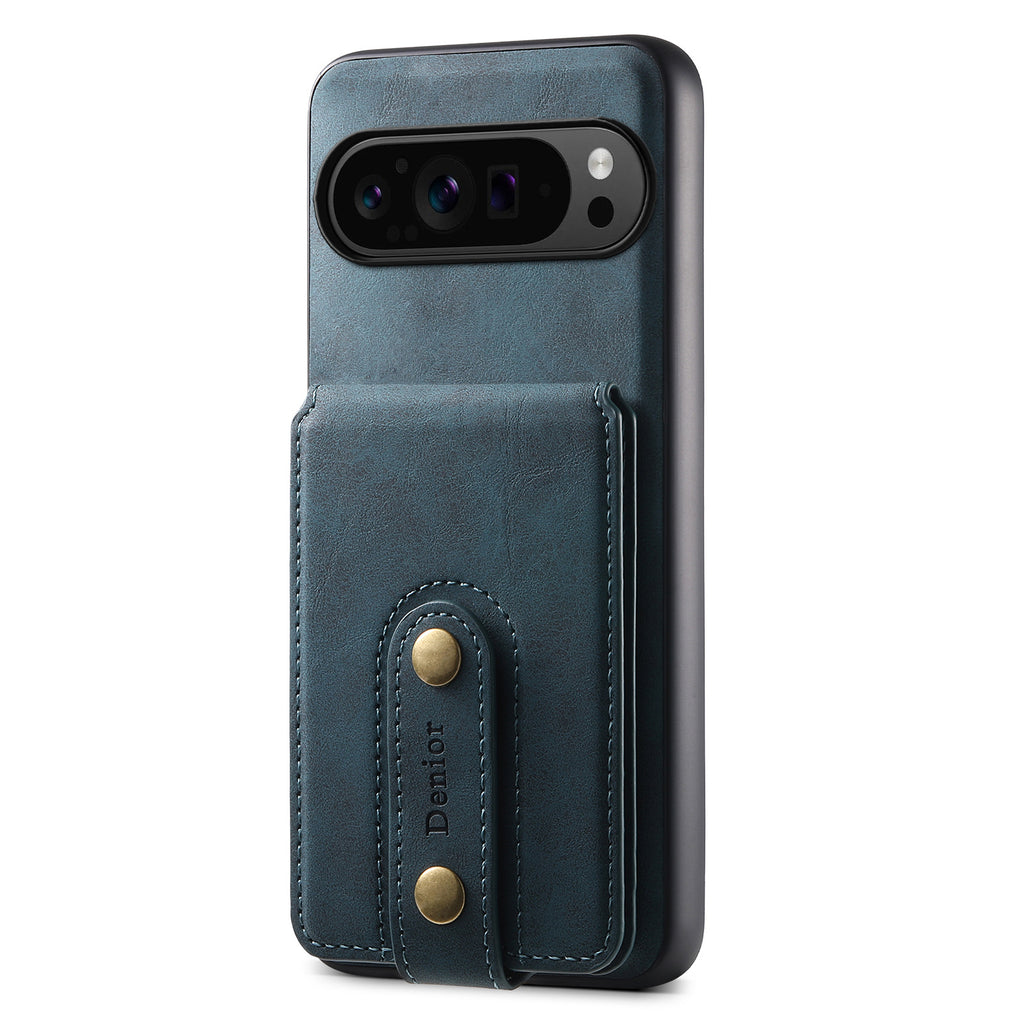 Retro Magnetic Card Holder Stand Case for Google Pixel 6-10 Pro Series