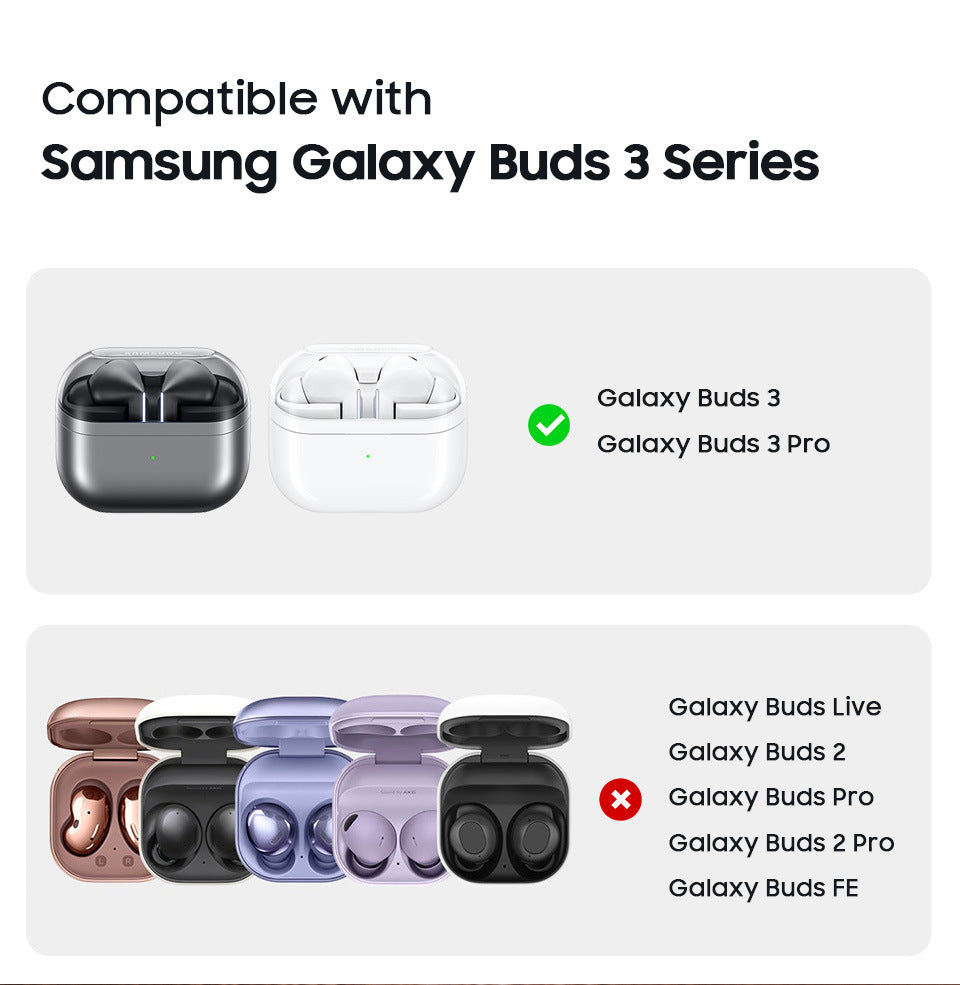 Premium Leather Protective Case for Samsung Galaxy Buds3