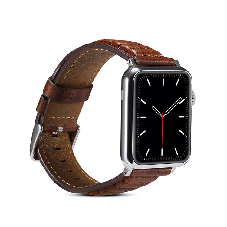 Genuine Cowhide Leather Apple Watch Band H01