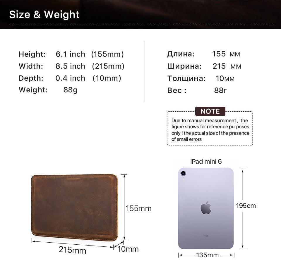 Minimalist Leather Case for iPad mini 7.9-inch / 8.3-inch