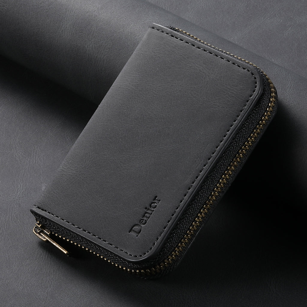 MagSafe-Compatible Multi-Card Zipper Wallet Stand for iPhone & Android