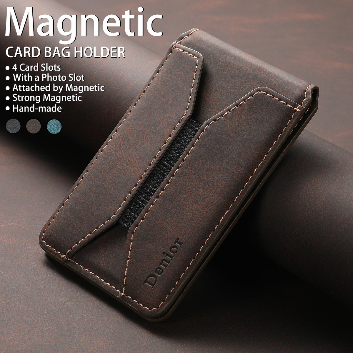 Multifunctional MagSafe-Compatible Wallet Stand for iPhone & Samsung