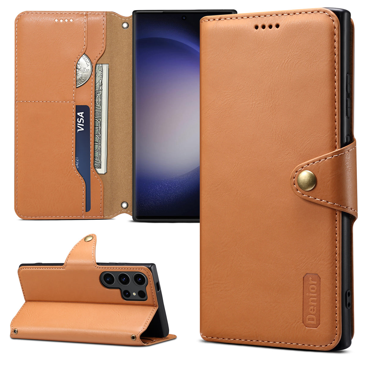 Retro PU Leather Flip Wallet Case for Samsung Galaxy S23/S24/S25/S26 & A Series