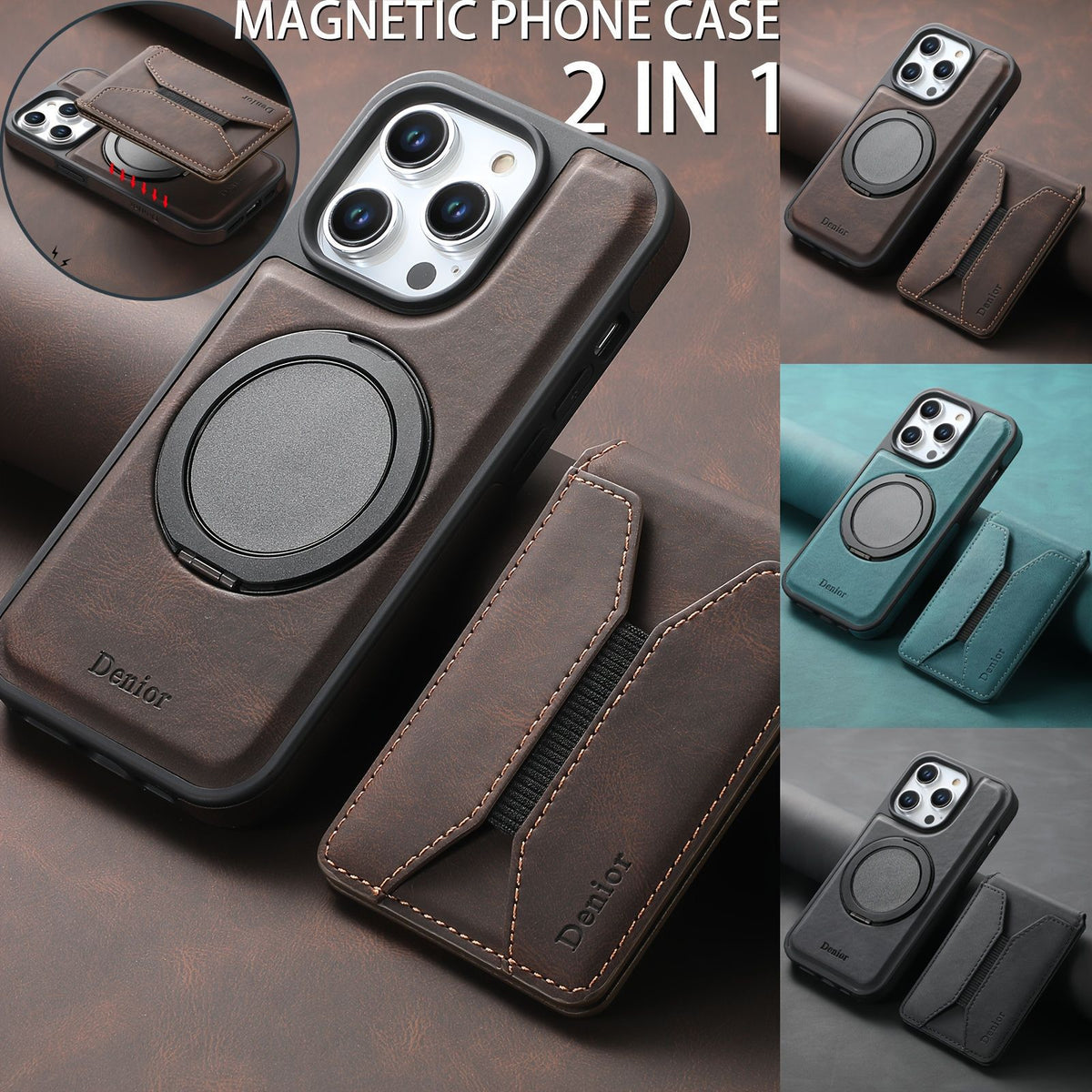 Magnetic Card Holder Stand Case for Samsung Galaxy S23/S24/S25/S26 & A16 series