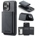 2-in-1 PU Leather MagSafe Case with Tri-Fold Wallet Stand for iPhone 11–17 Series