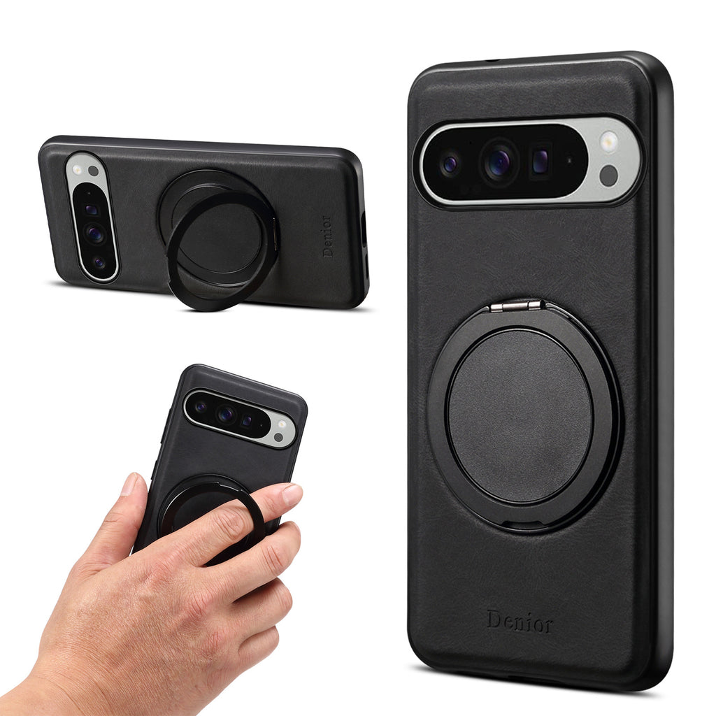 Magnetic Car Mount Case with Rotating Ring Stand for Google Pixel 7–10 Series