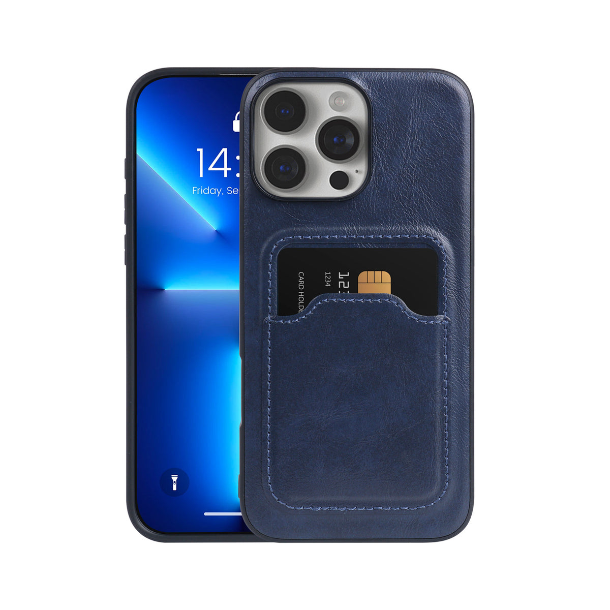Retro PU Leather Card Holder Case for iPhone 11-17 Series