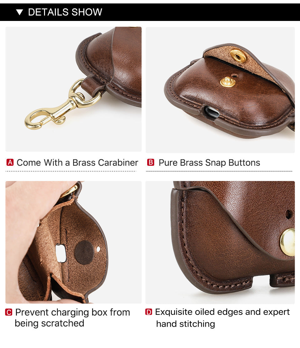 Premium Leather Protective Case for Samsung Galaxy Buds3
