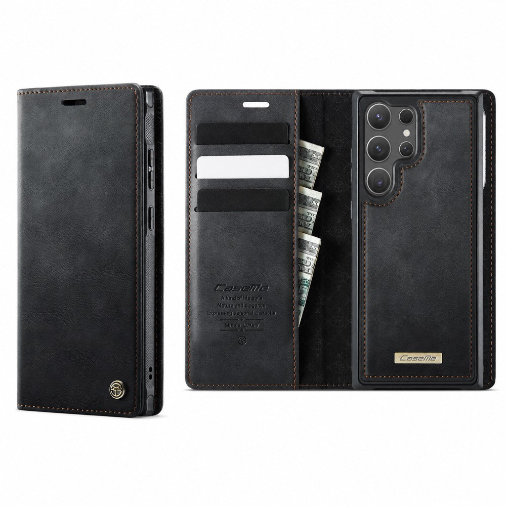 2-in-1 Detachable Magnetic PU Leather Flip Case with Stand for Samsung Galaxy S20-S25 Ultra