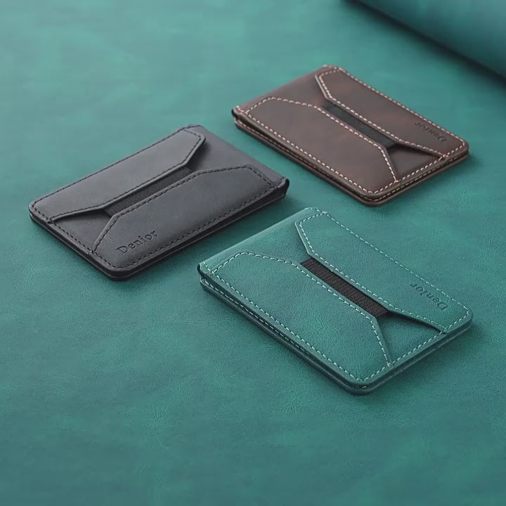 Multifunctional MagSafe-Compatible Wallet Stand for iPhone & Samsung
