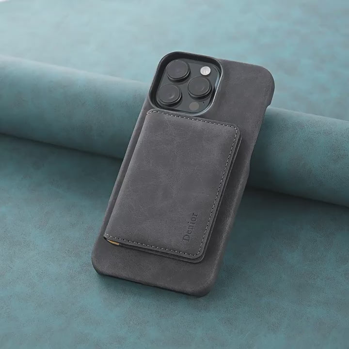 MagSafe-Compatible Case with Stand & Detachable Card Holder for iPhone 16 Pro / 17 Series