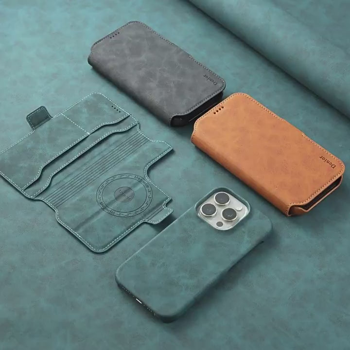 Detachable Magnetic Wallet Case for iPhone 13-16 Series