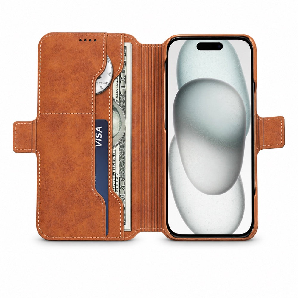 Detachable Magnetic Wallet Case for iPhone 13-16 Series